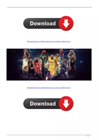 Houston Rockets Vs Dallas Mavericks Live Stream Online Link 3
