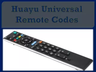 huayu universal remote codes