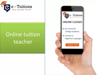 Online tuition teacher