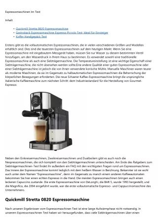 Die 8 besten Hacks - Espressomaschine Vivaldi Wow! -  2020