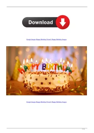 Google Images Happy Birthday Friend | Happy Birthday Images