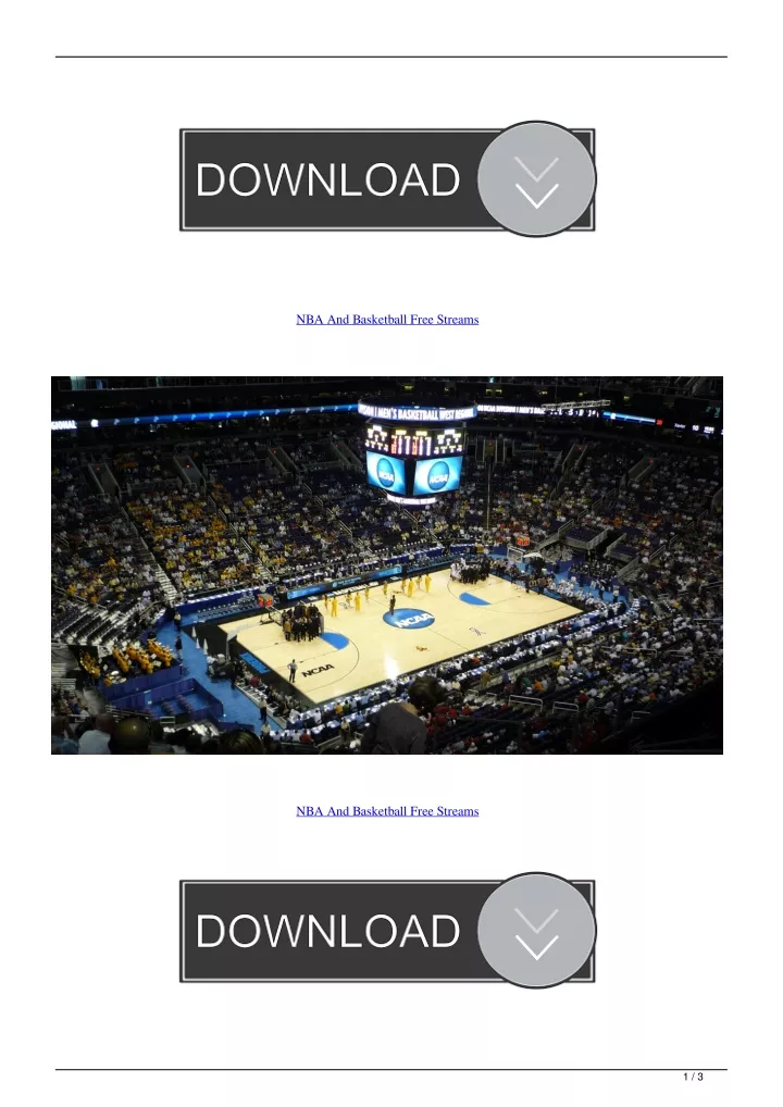 PPT - NBA And Basketball Free Streams PowerPoint Presentation, Free ...