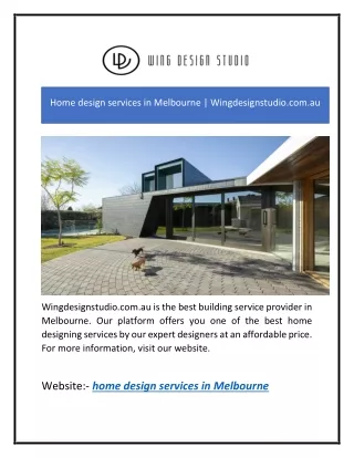 Home design services in Melbourne | Wingdesignstudio.com.au