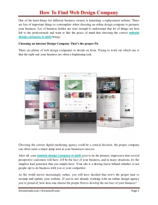 how to find web design company