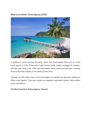 What is an Online Travel Agency (OTA)