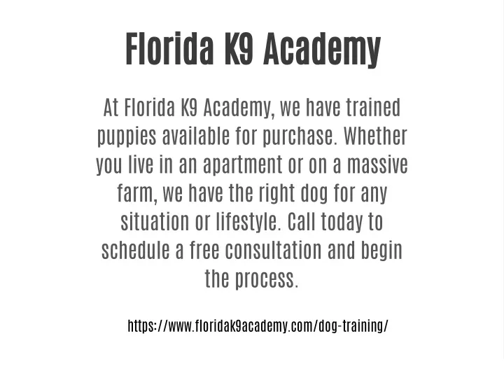 florida k9 academy