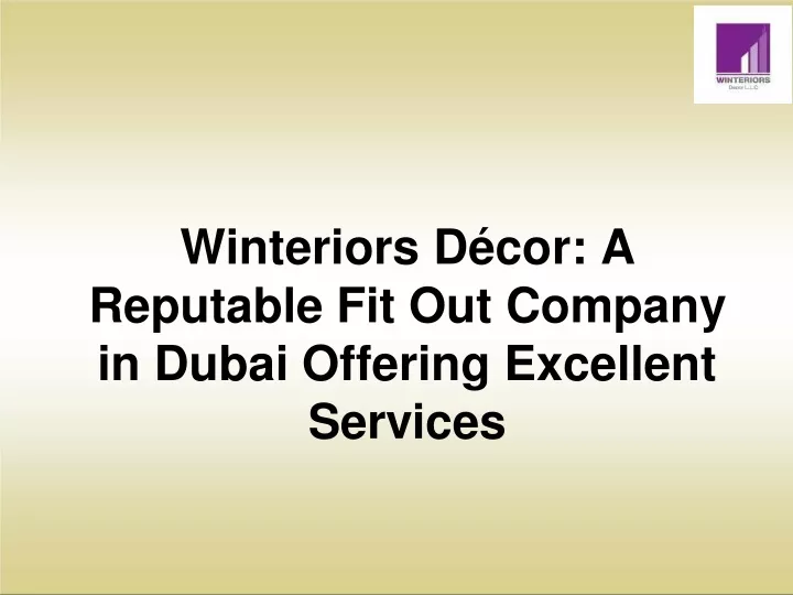winteriors d cor a reputable fit out company