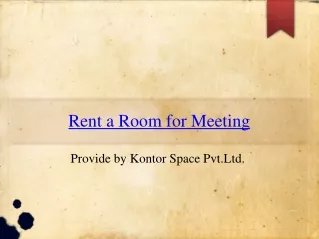 Kontor Sapce Provide rent a room for meeting