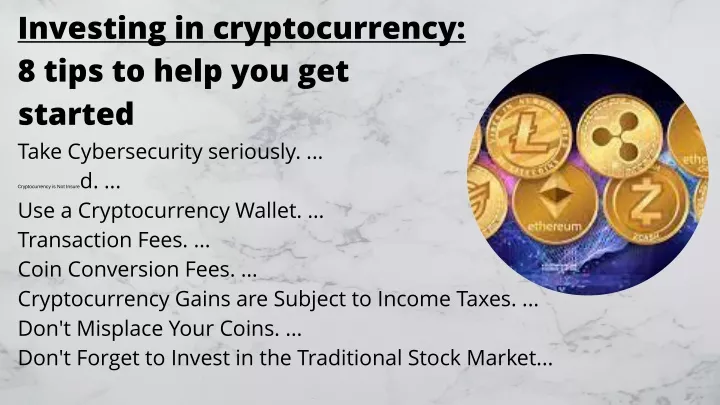 investing in cryptocurrency 8 tips to help
