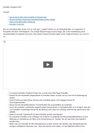 Schlüssel zum Erfolg gefunden - Entsaften Mit Dampfentsafter     Mehr lesen