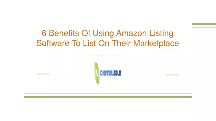 6 benefits of using amazon listing software