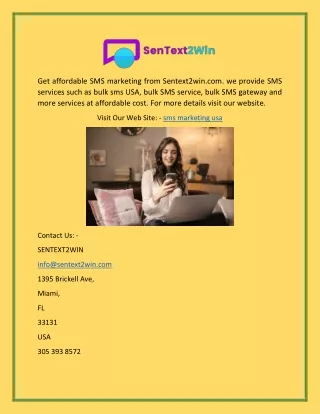 sms marketing usa | Sentext2win.com
