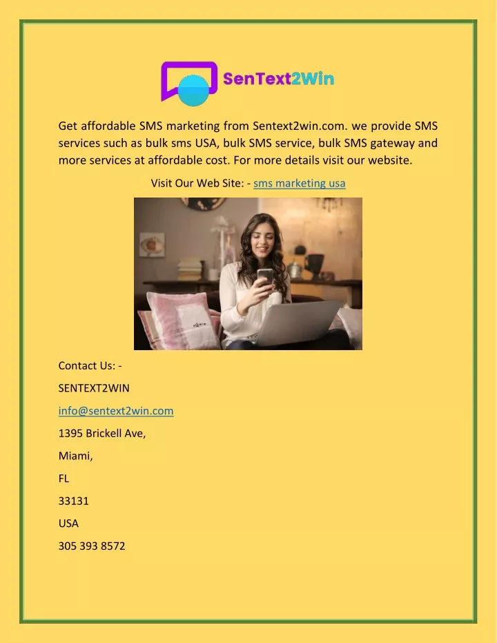 get affordable sms marketing from sentext2win