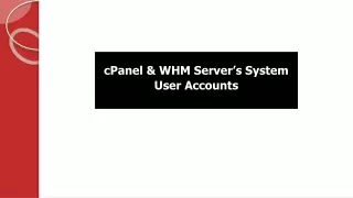cpanel whm server s system user accounts