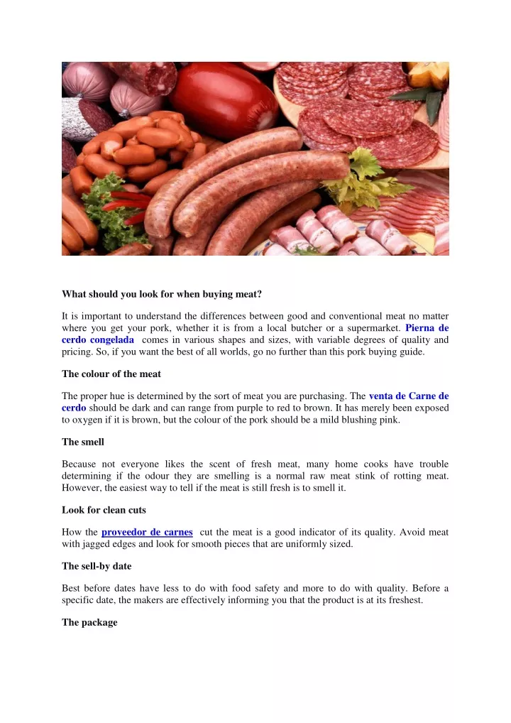 what should you look for when buying meat