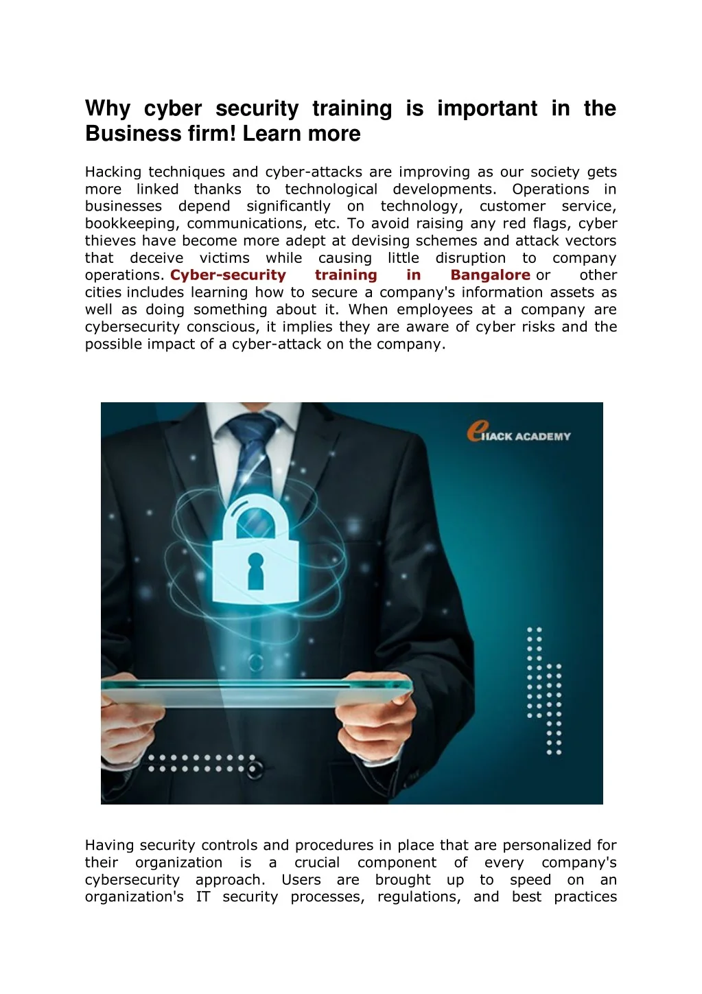 PPT - Why cyber security training is important in the Business firm ...