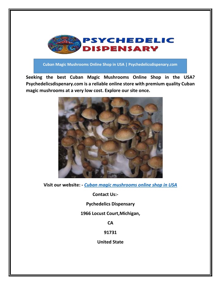 cuban magic mushrooms online shop