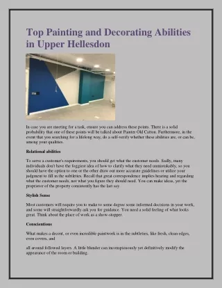 Top Painting and Decorating Abilities in Upper Hellesdon