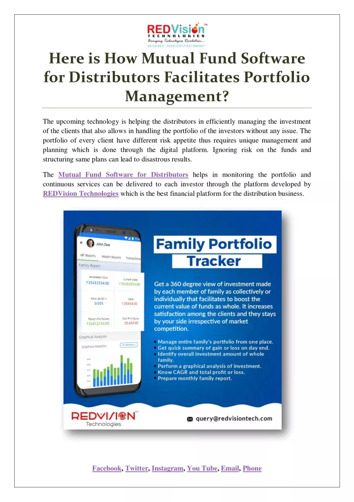 here is how mutual fund software for distributors