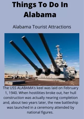 Find the Wonderful Things To Do In Alabama