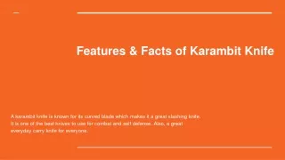 Features & Facts of Karambit Knife