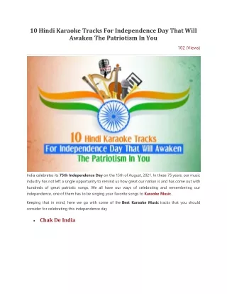 10 Hindi Karaoke Tracks For Independence Day That Will Awaken The Patriotism In You