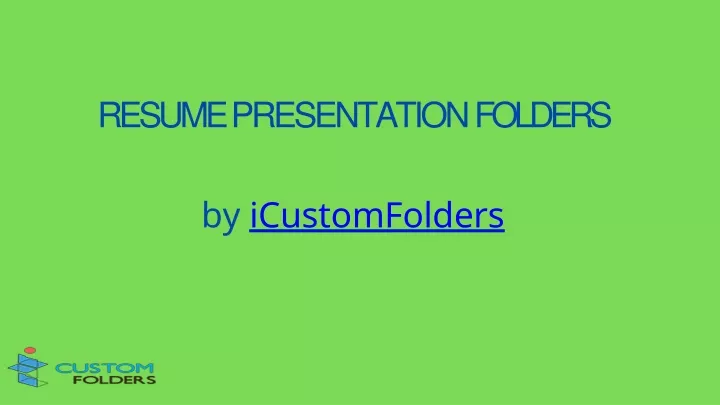 resume presentation folders by icustomfolders