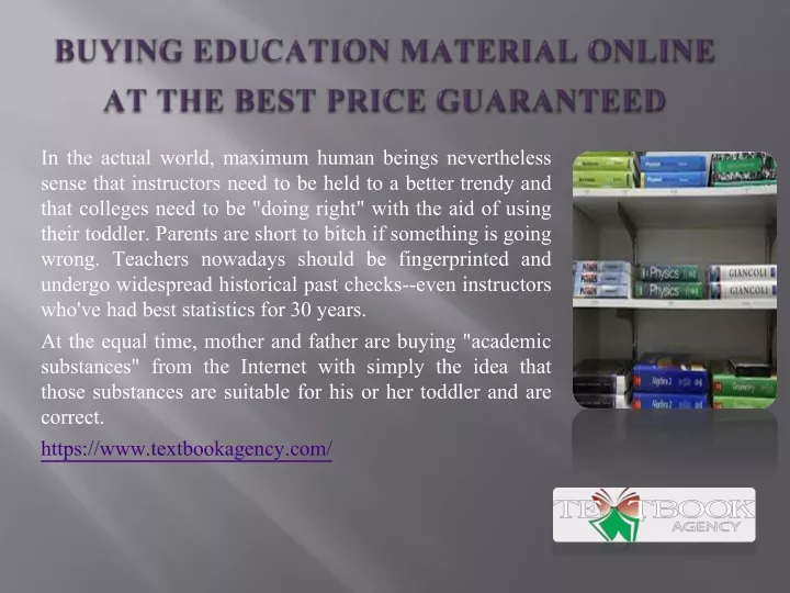 buying education material online at the best price guaranteed
