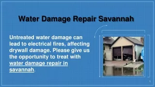 Water Damage Repair Savannah