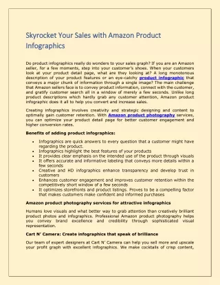 Skyrocket Your Sales with Amazon Product Infographics