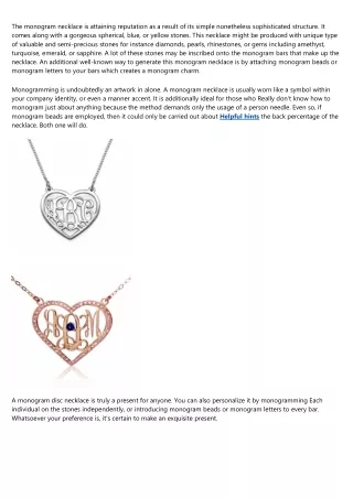 the monogram necklace is attaining reputation