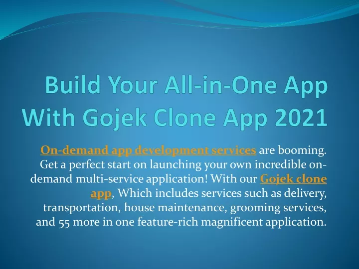 build your all in one app with gojek clone app 2021