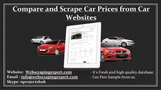 compare and scrape car prices from car websites