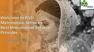 Welcome to RVD Matrimonial Services - India's Best Matrimonial Sites