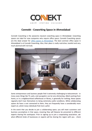 Connekt - Coworking Space in Ahmedabad