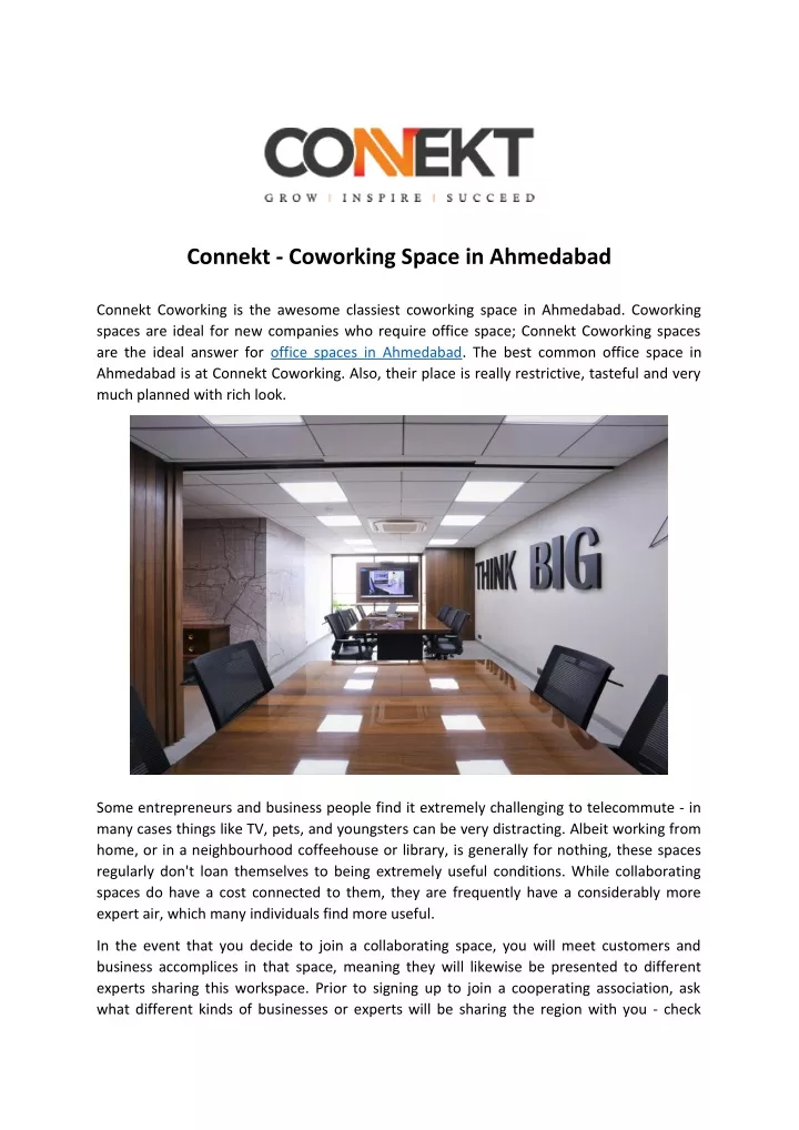 connekt coworking space in ahmedabad