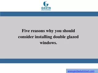five reasons why you should consider installing