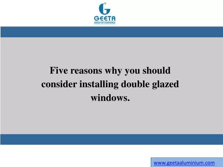 five reasons why you should consider installing