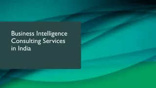 business intelligence consulting services in india