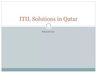 ITIL Solutions in Qatar