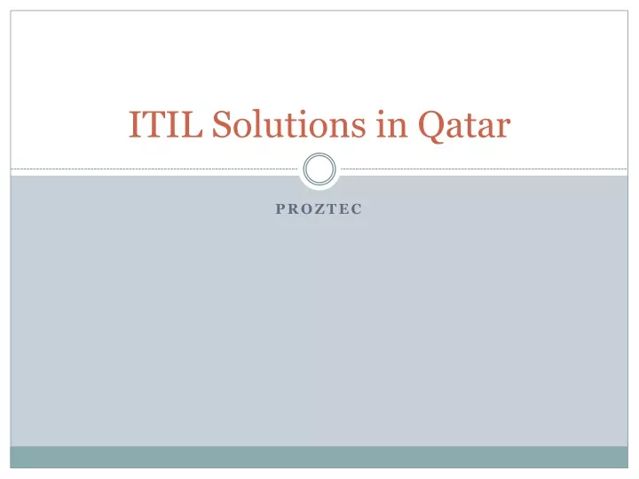 itil solutions in qatar