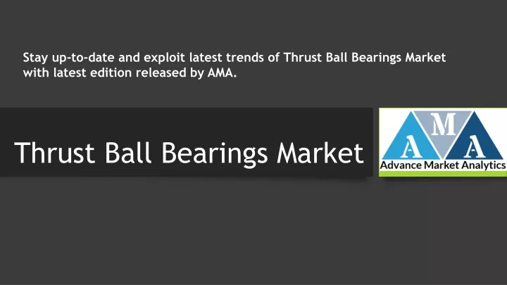 thrust ball bearings market