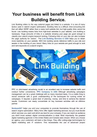 your business will benefit from link building