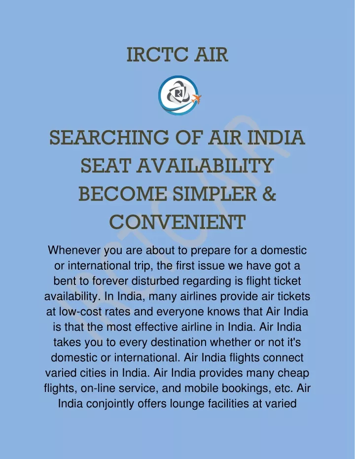 irctc air