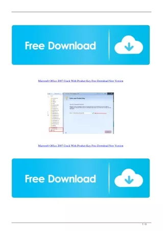 Microsoft Office 2007 Crack With Product Key Free Download New Version