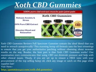 xoth cbd gummies