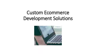 custom ecommerce development solutions
