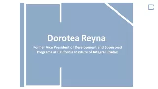 Dorotea Reyna - Excellent Play Writer and Author