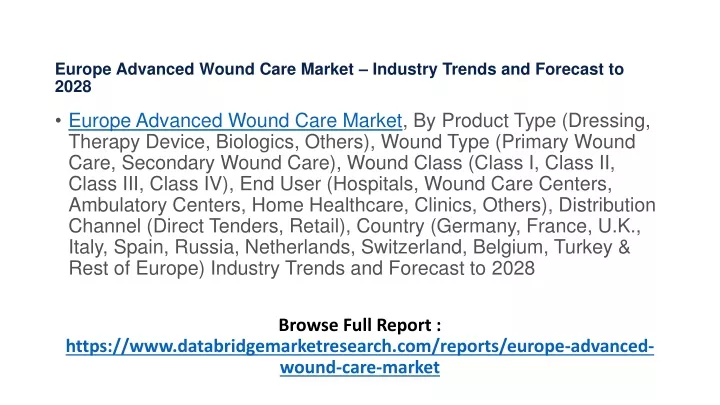 europe advanced wound care market industry trends