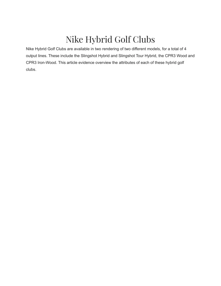 nike hybrid golf clubs nike hybrid golf clubs